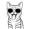 Katzen-Sonnenbrille Vibes