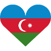 Herzflagge Aserbaidschans