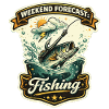 Weekend Forecast Fishing Retro Motiv