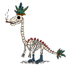 Stoner Dino Skeleton Joint & Flowers