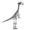 Skeleton Dino with Hat Gentleman Design