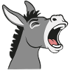 Loud Donkey Cartoon Head