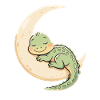 Moon Cuddle Dragon Sleep Dream