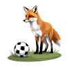 Fuchs im Fußballspiel