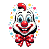 Karneval Clown Kostüm Fasching Fastnacht