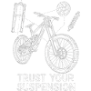 Downhill MTB Exploded Drawing – Suspension Art