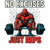 No Excuses Just Reps Gym Shirt