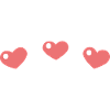 Pastel hearts with a sleek pattern