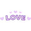 Amour Violet Typo Coeur