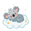 Dreamy Koala on Starry Cloud