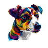 Dog Portrait Splatter Dog