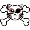 Pirate Kitten Skull Patch
