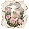 Lamb with butterfly