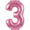 3rd Birthday Shirt, Pink Balloon Helium