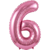 6th Birthday Shirt, Pink Balloon Helium