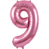 9th Birthday Shirt, Pink Balloon Helium