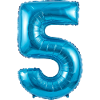 5e anniversaire, cinquième anniversaire Ballon Bleu
