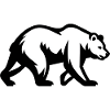 Silhouette d’ours en marche, symbole nature