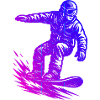 Funny snowboard motif