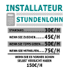 Installateur Stundenlohn