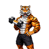 Muscle Tiger Gym Motivation Power Animal