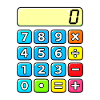 Neon Calculator Pop Art