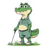 Alligator Golfheld im Casual-Look
