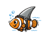 Dream Big – Clownfish as Shark Illustration