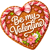 Gingerbread Heart Motif Be my Valentine