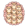 Kawaii Hamster Family Cute Cartoon Hamster
