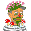 Mushroom Zombie Portrait with Mushrooms