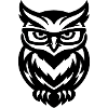 Owl in glasses – linear graphics