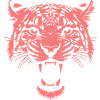 Neon Tiger Head Pink