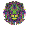 Lion Mom Psychedelic Kleurrijke Leeuw Mandala