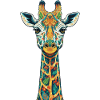 Bunte Giraffen-Kunstdrucke
