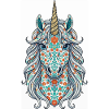 Einhorn-Blumenmuster