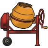 Concrete Mixer Cartoon Illustration