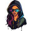 Hacker Programmer Developer Woman Portrait