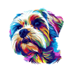 Hund Hundeporträt Pop-Art