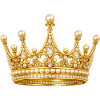 Goldene Königskrone mit Perlen
