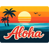 Aloha Sunset Palm Trees