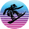 Iconic snowboard motif for women