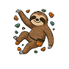 Bouldering Shirt Funny – Sloth with Chalk