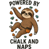 Bouldering Shirt Funny – Sloth with Chalk
