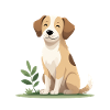 Chiot joyeux dans l’herbe