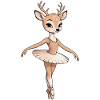 Deer Ballet Dancer Illustration