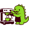 Cute Coffee Dragon
