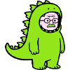 Carnival Muffle Grandpa in Dragon Costume