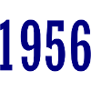 1956 Blue Retro Numerals