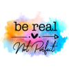 Be Real Not Perfect Aquarell Zitat